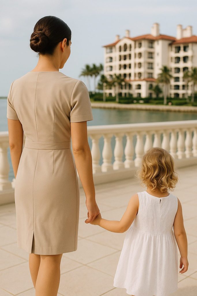 Luxury private nanny with toddler at Fisher Island estate – Elite Nannies Miami placement